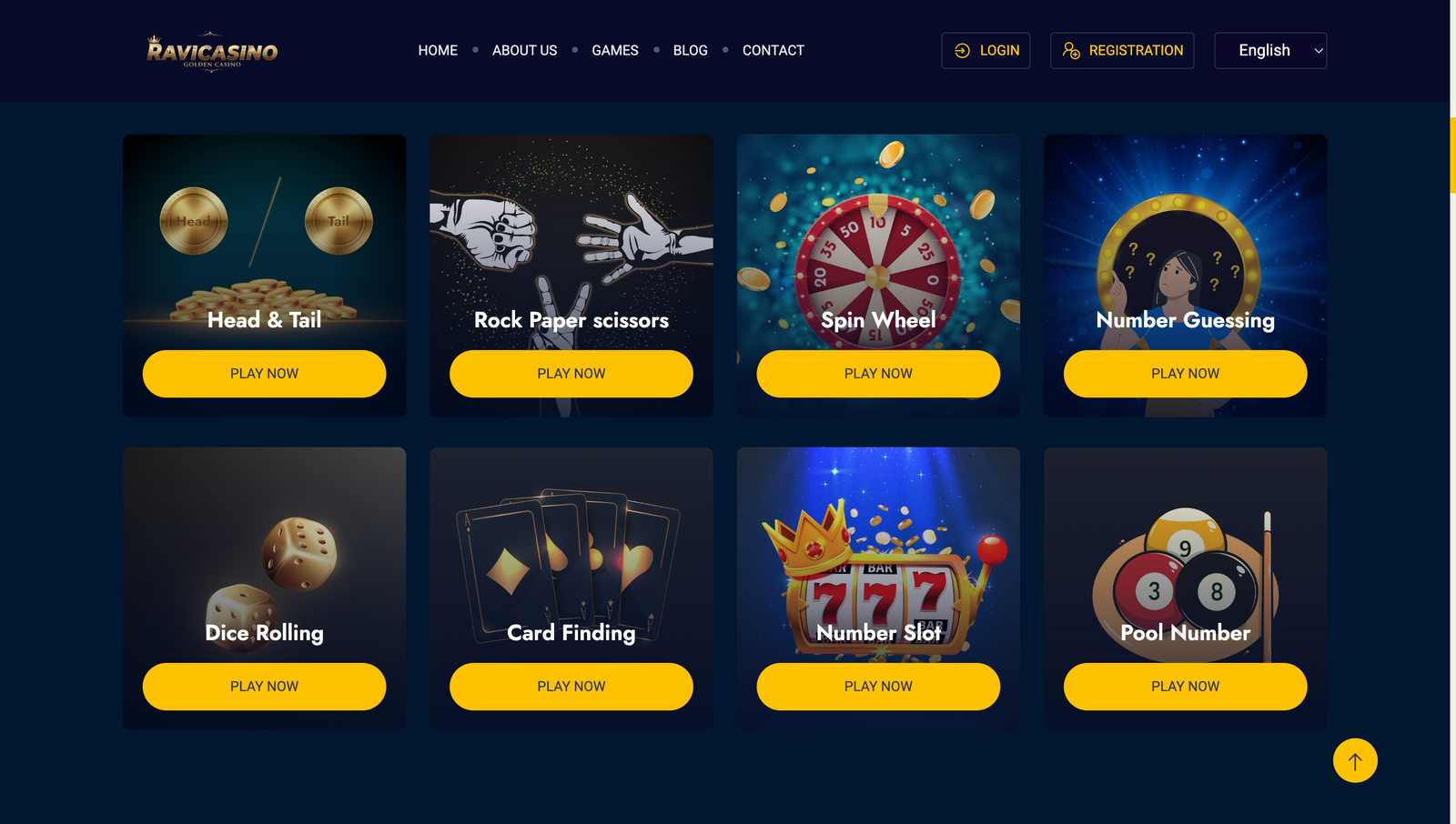 8 Game Website
