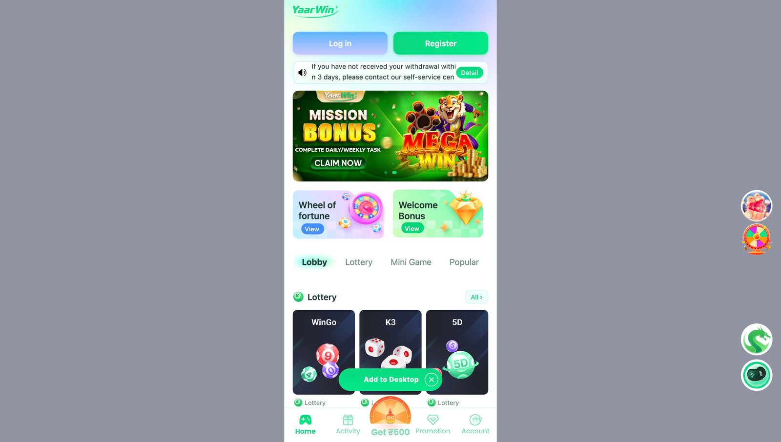 YaarWin Game